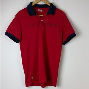 COLMAR Golf Red Polo Shirt with Black Trim
